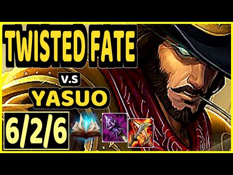 DOPA (APDO) (TWISTED FATE) vs YASUO - 6/2/6 KDA MID GAMEPLAY - KR Ranked GRANDMASTER