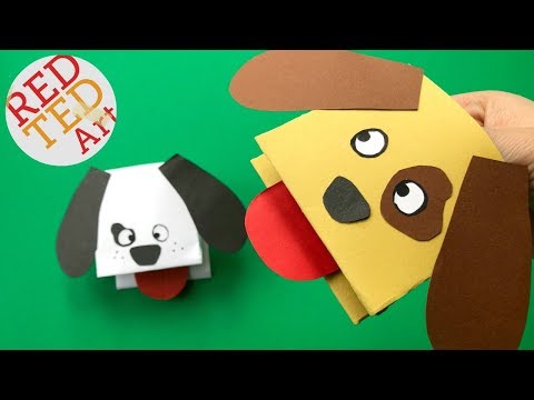 Easy Dog Hand Puppet DIY - Paper Hand Puppet Craft - Easy Dog DIY