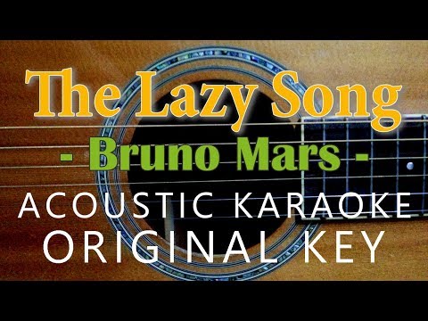 The Lazy Song - Bruno Mars [Acoustic Karaoke]