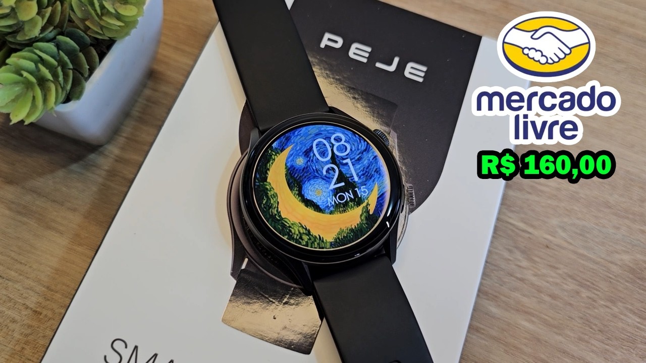 Miniatura da avaliação em vídeo de Smartwatch PEJE ZW10-AMD Rosa 1.28 Polegadas