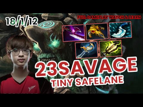 Talon.23Savage Tiny Gameplay Safelane - Dota 2 Patch 7.31b Full Gameplay