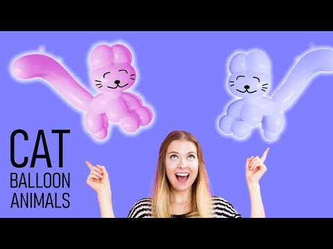 How to Make a Balloon Animal Cat - Cat Balloon Animal Step by Step #balloonanimals #ballooncat