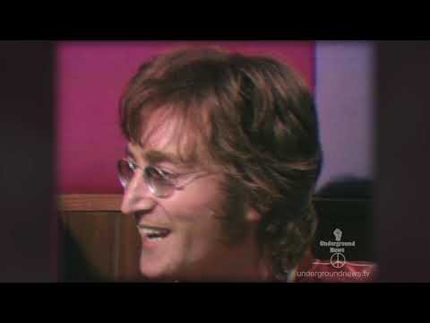 John Lennon, Yoko Ono And David Peel At The Record Plant, NYC May 1972