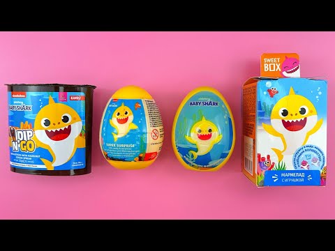 Satisfying Baby Shark Video | Funny Candy ASMR I Marshmallow Lollipop Surprise BoxSweets and Toys