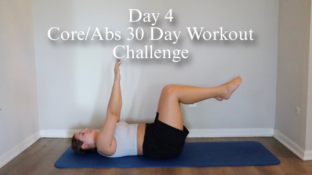 Day 4 Core and Abs 30 Day Workout Challenge - 14 Mins Pilates and Body Weight At Home No Equipment
