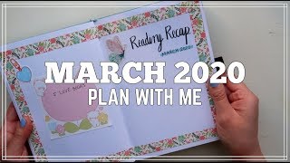 MARCH 2020 READING BULLET JOURNAL SETUP | Plan With Me [CC]