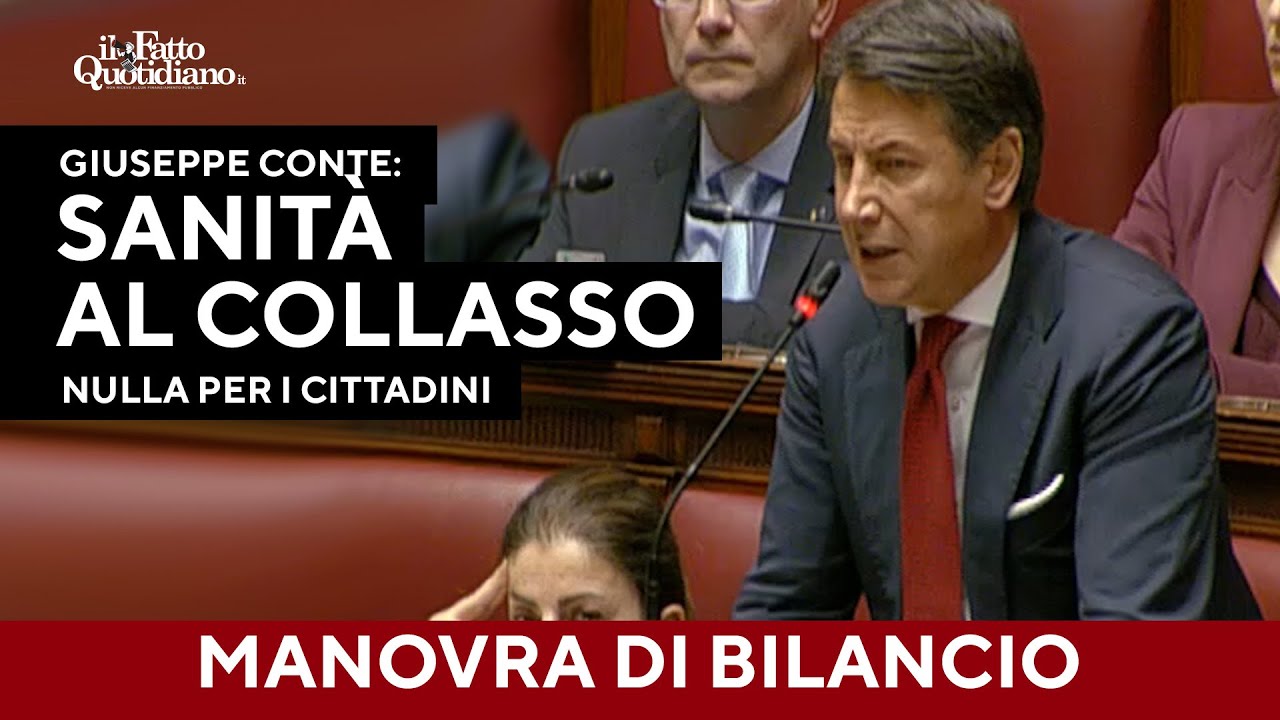 Conte: "Nella manovra soldi solo per le armi, sanità al collasso e imprese abbandonate"