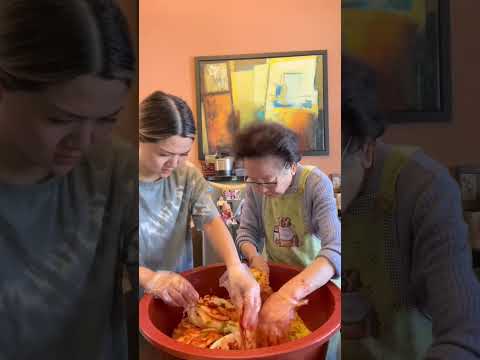 How My Korean Grandma Makes Kimchi Part 3🥬 #shorts