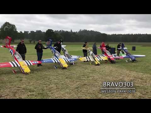 Az Aerosports 7 Big 3D Planes Flying Formation - Weston Park 2018