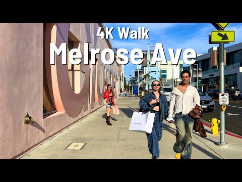 LOS ANGELES Melrose Avenue walk 🇺🇸 West Hollywood CA 4K 2024