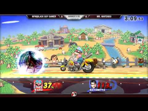 VS Weekly 2/11/15 - Winners R3 - BlackGuyGamer (Wario) vs. Mr Nintendo (Bayonetta) - Smash 4