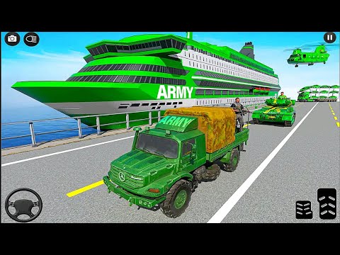 US Army Vehicle Transporter Truck Cargo Ship Simulator | Android iOS Gameplay