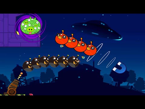 Angry Birds Collection Hacked 4 - FORCE BOMBER TO BLAST PIGGIES BY SHOOTING BIRDS TO MAGNETIC FIELD