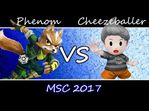MSC 2017 - Top 6 - Phenom (Fox, Greninja) vs Cheezeballer (Lucas, Donkey Kong) - Smash 4 - Wii U