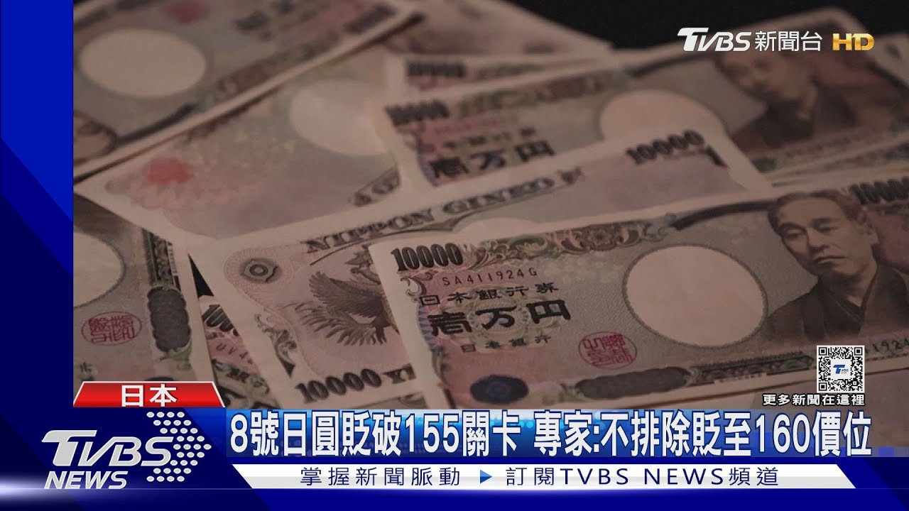 8日日圓貶破155關卡 黃金週長假日本人待國內