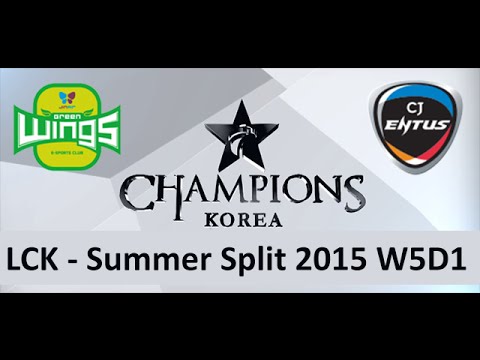 JAG vs CJ LCK Champions Summer Split 2015 W5D1 Jin Air Green Wings vs CJ Entus game 1 highlights