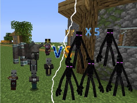 Can Mutant Enderman (Mutant Beasts) Defeat Hardest Modded Raids in Minecraft