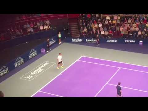 Henri Leconte Does a Rafael Nadal Impression