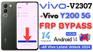 -Unlock VIVO Y200 5G FRP Bypass [Without PC] Vivo V2307 Android 14 Frp Google Account -No Talkback!