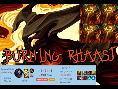 Grandmaster Kayn OTP invents new completely UNBALANCED full tank burning rhaast build.