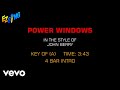 John Berry - Power Windows (Karaoke EZ Sing)
