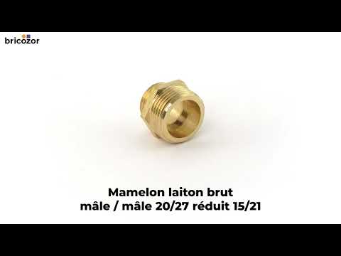 Mamelon laiton réduit mâle / mâle BRICOZOR