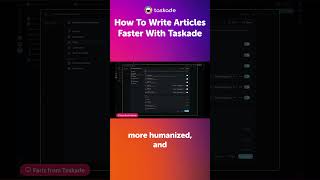 How to write articles faster with taskade