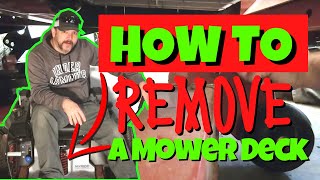 How to Remove a Zero Turn Lawn Mower Deck | 2020 Toro TimeCutter MyRide Maintenance