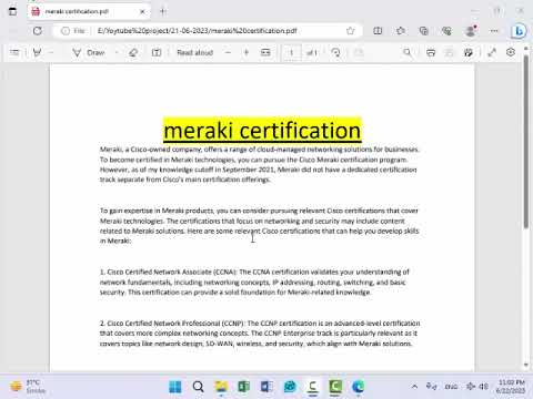 meraki certification