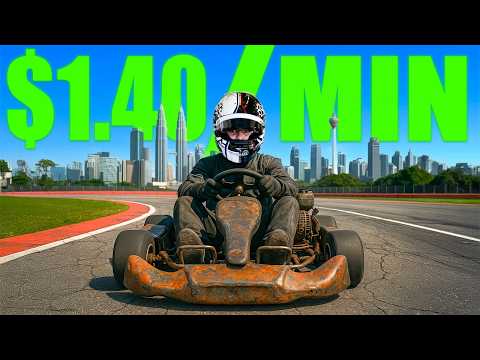 I tested the world’s CHEAPEST outdoor go kart tracks… *too dangerous!?*