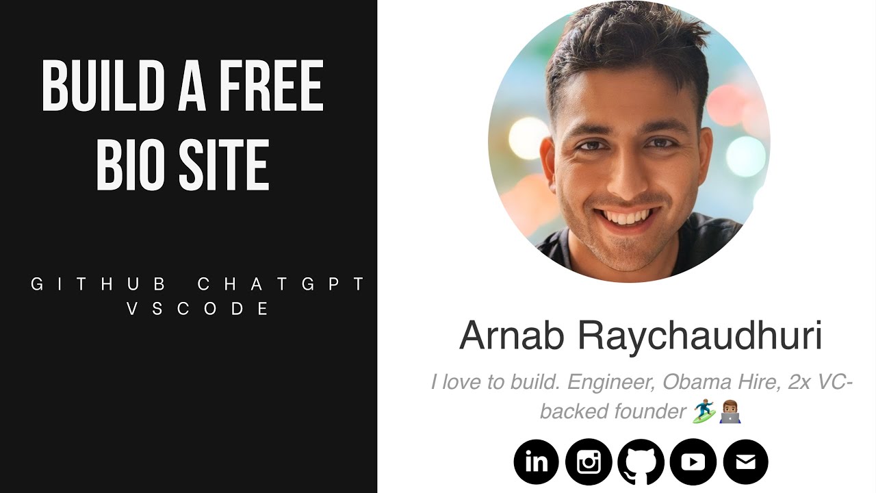 Create a free bio/ portfolio website (GitHub, ChatGPT, VScode)