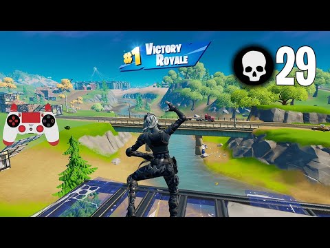 29 Kill Solo Vs Squads Win | Full Gameplay Season 5 (Fortnite PS4 Controller On PC)