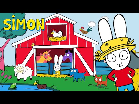 🐮🐔 Découvrons les animaux de la ferme avec Simon ! 🚜✨ | Simon | Compilation | Dessin animé
