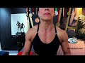 Female Bodybuilder Flexing Musclegirl Fbb Girlflexing