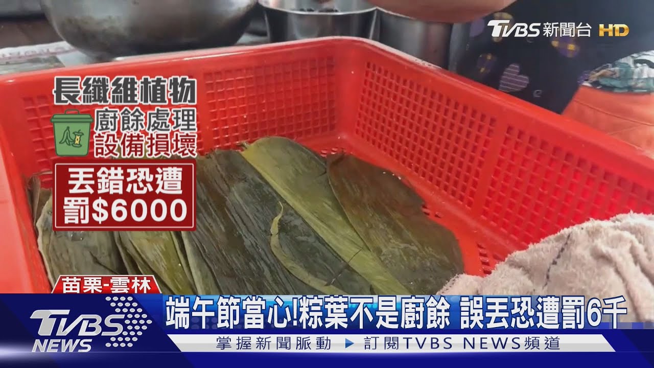 端午節當心!粽葉不是廚餘 誤丟恐遭罰6千