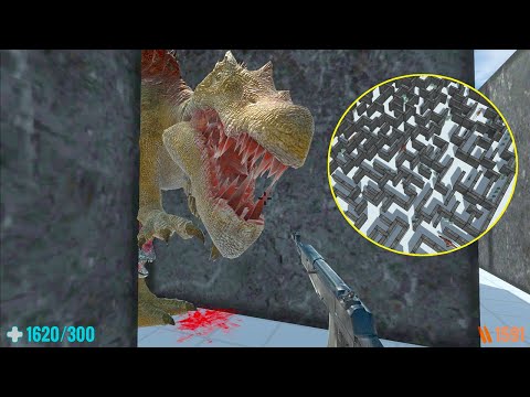 SURVIVE IN LABYRINTH WITH DINOSAURS [ FPS Perspective ] Animal Revolt Battle Simulator