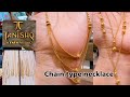Tanishq Light Weight Chain Type Necklace Designs Daily Wear Gold Chain Designs Chain Deeya