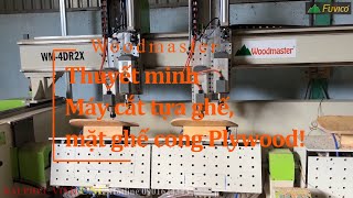 Cách tạo mặt ghế tựa ghế bằng ván plywood đã uốn cong. Woodmaster WM-4DR2X.