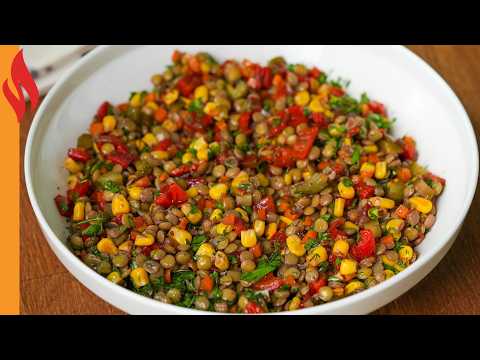Green Lentil Salad Recipe | How to Make It?