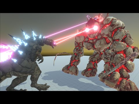SHINGODZILLASAURUS VS WORKSHOP PREFABS UNITS EPIC BATTLE - ANIMAL REVOLT BATTLE SIMULATOR