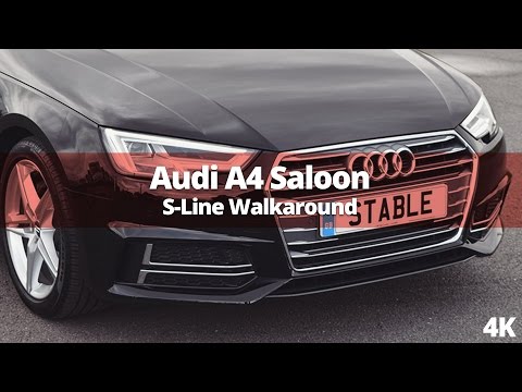 Audi A4 Saloon S-Line S-Tronic in Brilliant Black - Walkaround 4K