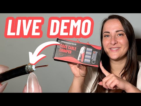 How to Fix or Shorten a Coax Cable! Step by Step Tutorial using my ELenest Coax Cable Crimper Set