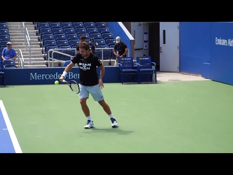 Stan Wawrinka Slow Motion Forehand + Backhand ATP Tennis Technique