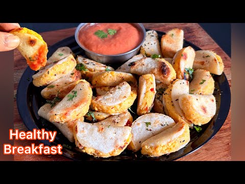 Protein Rich Steamed Healthy Breakfast Recipe With Green Chilli Tomato Chutney / Easy Tiffin Box 