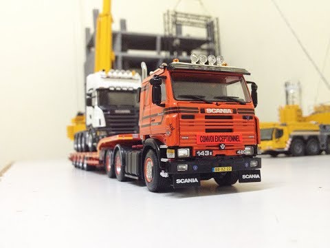 Unboxing WSI Remmers Scania R113/143 with semi low-loader 1:50