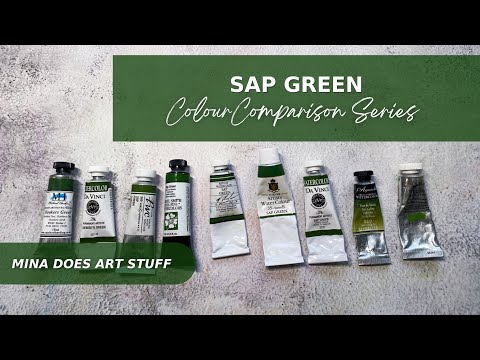 Sap Green Watercolour - Colour Comparison Series - Mina Does Art Stuff