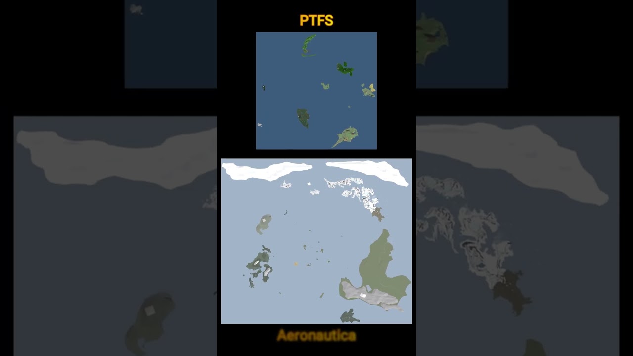 PTFS vs Aeronautica Map Size #shorts