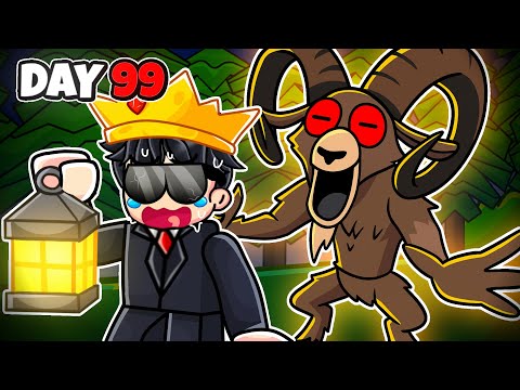 I Survived NEW MONSTER RAM in 99 Nights in The Forest Roblox