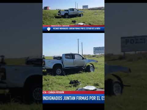 Tragedia en la Ruta 34 Vecinos de Cañada Rosquín juntan firmas por el estado de la ruta.