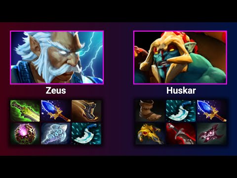 Zeus vs Huskar Mid Matchup (top 1000 Europe) patch 7.32d